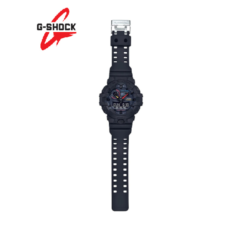 Win Watch shop นาฬิกา GShock รุ่น GA700BMC1ADRนาฬิกาผู้ชายสายเรซิ่นสีดำหน้าปัดนีออนรุ่นใหม่ล่าสุดรับ