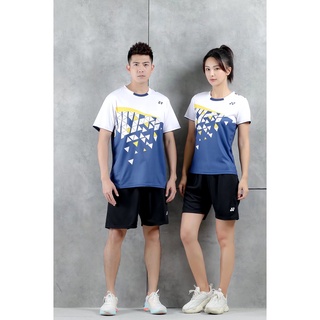 ใหม่ Yonex ชุดเสื้อยืดแขนสั้น ลายแบดมินตัน แฟชั่น สําหรับคู่รัก 2021