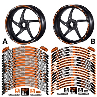 สติ๊กเกอร์ไวนิล Ktm สะท้อนแสง 17/18 นิ้วกันน้ําสําหรับติดล้อรถจักรยาน