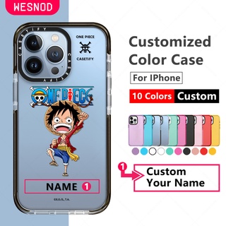 [Customized Name] เคสโทรศัพท์มือถือแบบนิ่ม Tpu ใส กันกระแทก ลายการ์ตูนลูฟี่ วันพีซ แฟชั่น สําหรับ Iphone 13 Pro 7 8 Plus 11 X Xr 12 Mini Xs Max Caseยี่ห้อtifyใสขอบเรียบโทรศัพท์มือถือฝาปิด