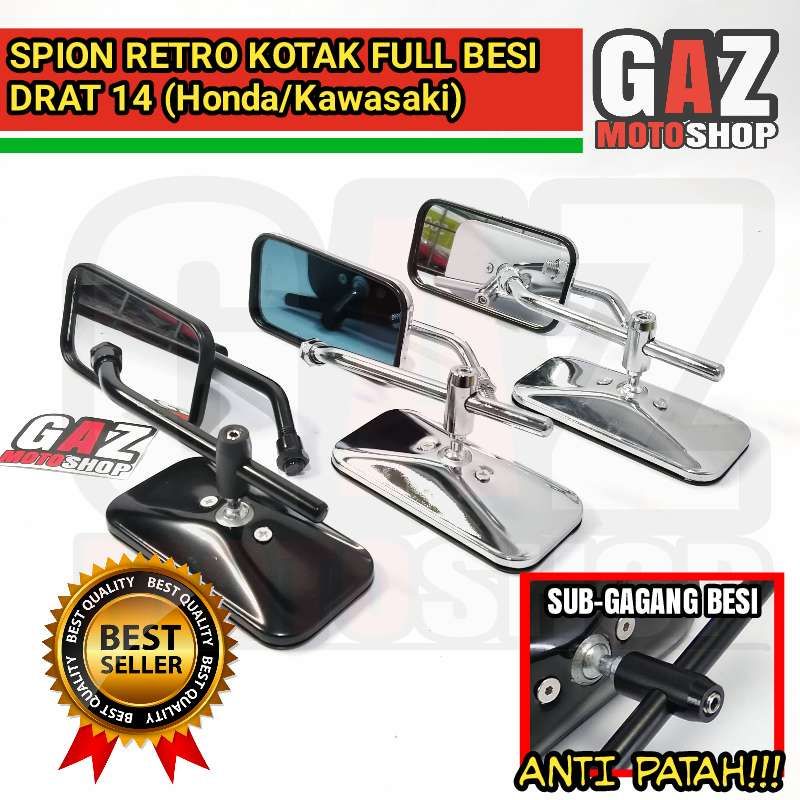 CB 100 125 Retro Mirror Box Chrome Classic Honda Yamaha Classic Mirror Set C70 Grand GL Tiger Megapro W175 KLX Fazzio RX king