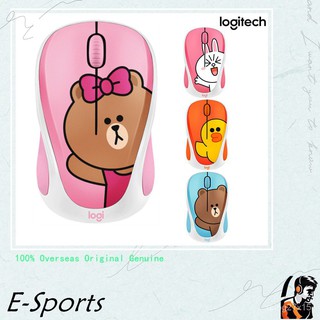 Logitech M238 Line Friends Wireless Mouse Cute Mice เมาส์ไร้สายลายการ์ตูนน่ารักเมาส์ไร้ส ZaTR