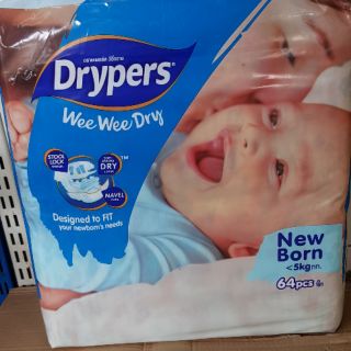 Drypers  แบบเทปกาว Size Newborn S M L XL XXL