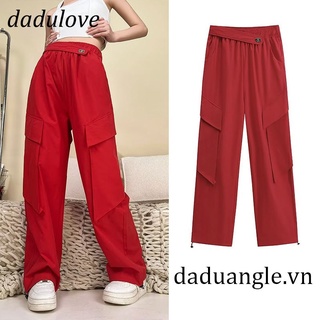 DaDulove💕 The New Ins Korean Version of the Niche Loose Straight Casual Pants Overalls High Waist Wide Leg Pants