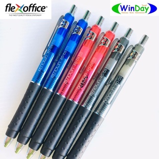 ปากกา flexoffice ปากกาลูกลื่น flexoffice FO-05 1.0mm. RENOWN Ball Point Pen คละสี น้ำเงิน แดง ดำ