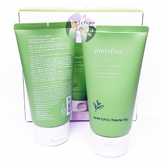 โฟมล้างหน้าชาเขียว 😘 Innisfree Green Tea Foam Cleanser 150 g.ของแท้ 100%