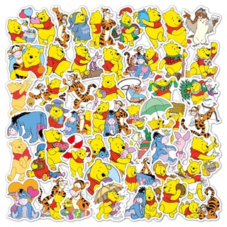 สติ๊กเกอร์พีวีซีกันน้ําลายการ์ตูน Winnie The Pooh 50ชิ้น (Ii)