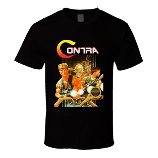 T-shirt  เสื้อยืด ลาย Unseix Contra สไตล์เรโทร สําหรับเล่นเกม DiyS-5XL