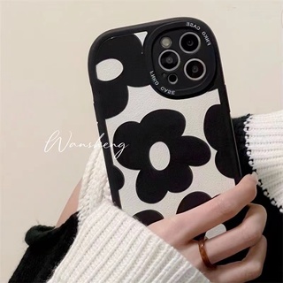 เคสโทรศัพท์มือถือ แบบนิ่ม ลายดอกไม้ สีดํา สําหรับ Redmi Note 12 11S 10S 9S 8 7 A1 A2 12C 11A 10C 10A 9C 9A 9T C55 C50 X5 X3 NFC GT M3 10T Pro 11T