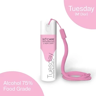 So Care สเปรย์แอลกอฮอล์ฟู้ดเกรด 10 ml พร้อมสายคล้อง 7 วัน 7 กลิ่น แอลกอฮอล์น้ำหอม พรีเมี่ยม แบบพกพา Hand Sanitizer Spray