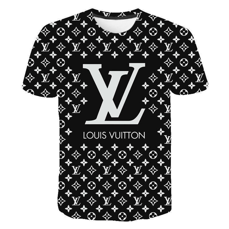 LV เสื้อยืดลําลอง แขนสั้น คอกลม พิมพ์ลายจุด 3D สไตล์ฝรั่งเศส ฮาราจูกุ แฟชั่นฤดูร้อน สําหรับผู้ชาย และผู้หญิง