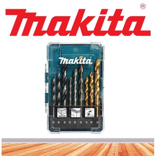 ชุดดอกเจาะไม้-ปูน-เหล็ก makita D-71962/9ชิ้น(แท้100%)