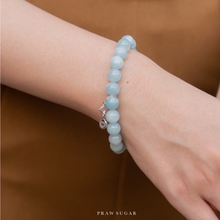 Aquamarine Bracelet [หินแท้] กำไลหินอความารีน