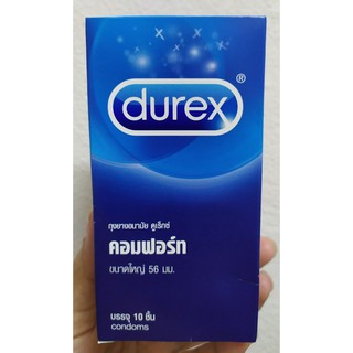 ((1 ชิ้น)) ถุงยางอนามัย Durex Comfort ดูเร็กซ์ คอมฟอร์ท 56mm.