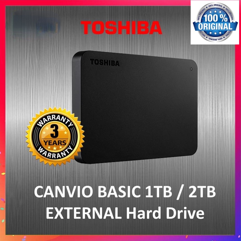 Local TOSHIBA CANVIO READY / BASIC 500GB/ 1TB / 2TB  USB3.0 EXTERNAL HARD DISK (BLACK)