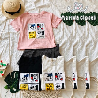 merida.closet: เสื้อยืดผ้า cotton 100% ลายมิกกี้เมาส์ ผ้านิ่ม ใส่สบาย