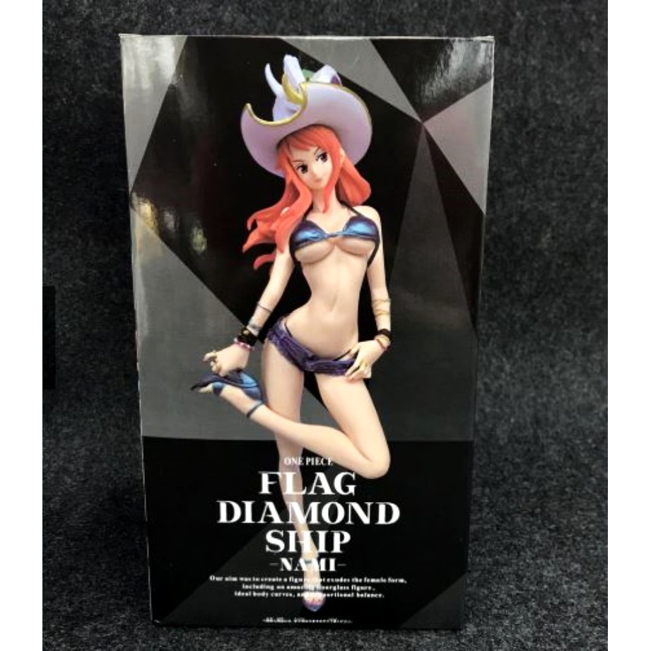 อะนิเมะ One Piece Nami Flag Diamond Ship Action Figure 24 ซม