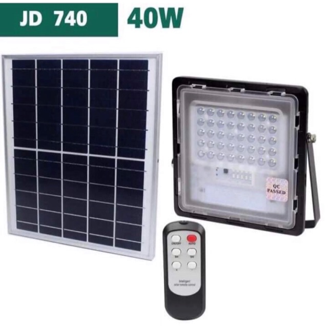 รายละเอียดสินค้า โคมไฟ โซลาร์เซลล์(โคมไฟพลังงานแสงอาทิตย์) รุ่น JD-740 40W -