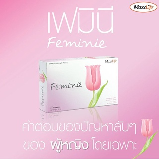 **พร้อมส่ง**MaxxLife Feminie แมกไลฟ์ เฟมินี อาหารเสริมคุณผู้หญิง (30แคปซูล) Wellgate [14238]