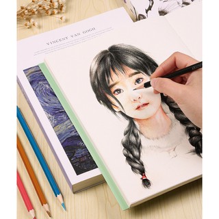 หนังสือวาดรูป สมุดวาดรูป วาดภาพงานศิลปะ กระดาษ 16K 128 แผ่น