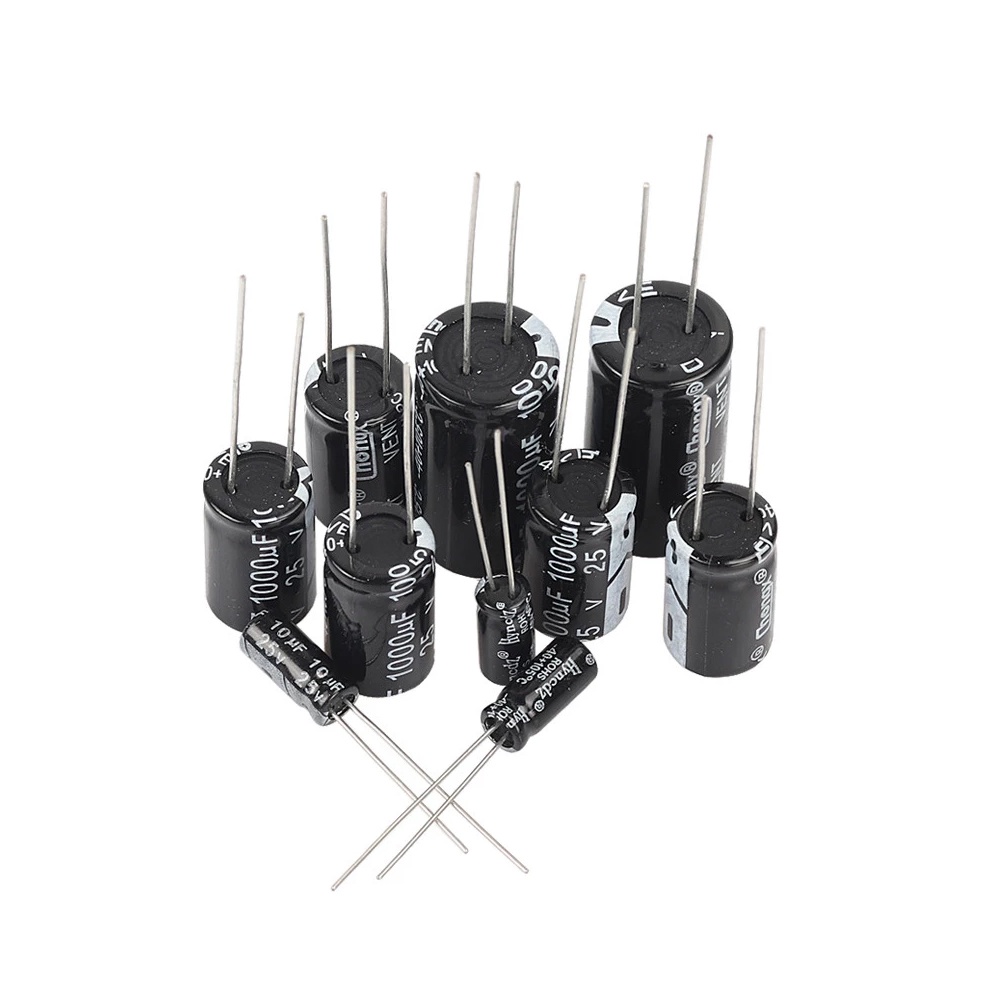 C ตัวเก็บประจุ Electrolytic Capacitor 1uF 2.2uF 3.3uF 4.7uF 10uF 22uF 47uF 100uF 220uF 1000uF 50V 63