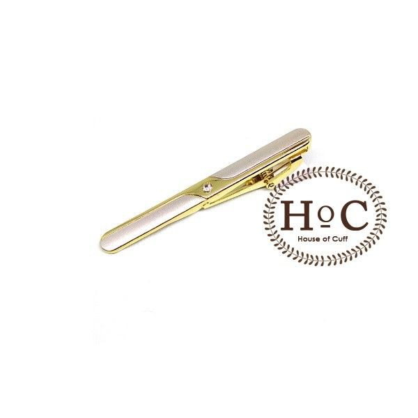 Houseofcuff Pin Tie Clip PIN TIE GOLD SILVER BEZEL 07