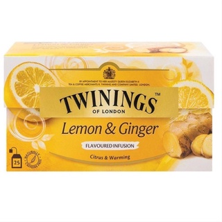 ขายแยกซอง 2 กรัม Twinings, Lemon &amp; Ginger ไม่มีคาเฟอีน