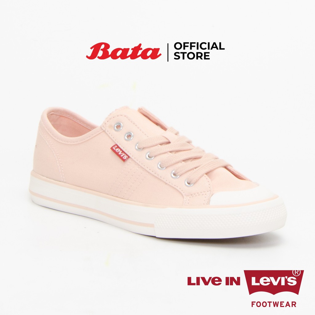 Bata Levi's Women's Lace up Sneakers รองเท้าผ้าใบสำหรับผู้หญิง รุ่น Hernandez สีชมพู 5295578