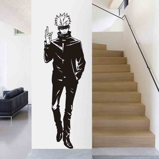 Cartoon Anime Jujutsu Kaisen Gojo Satoru Wall Sticker Baby Nursery Kids Room Naruto Anime Wall Decal Bedroom Playroom Vinyl Decor