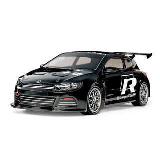 TAMIYA 47452 1/10 R/C Volkswagen Scirocco GT (Black Painted Body) (TT-01 Type-E) บอดี้ทำสีดำสำเร็จ