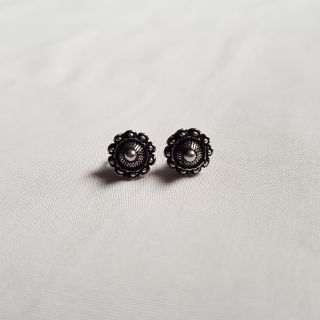 Vintage Thai style silver earrings ต่างหูเงินแท้ 99% สไตลไทยโบราณ