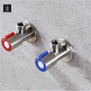 วาล์วเปิดปิดน้ำ ก๊อกฝักบัว Stop Valve ( BLUE )ก๊อกต่อฝักบัวสแตนเลส SLT112