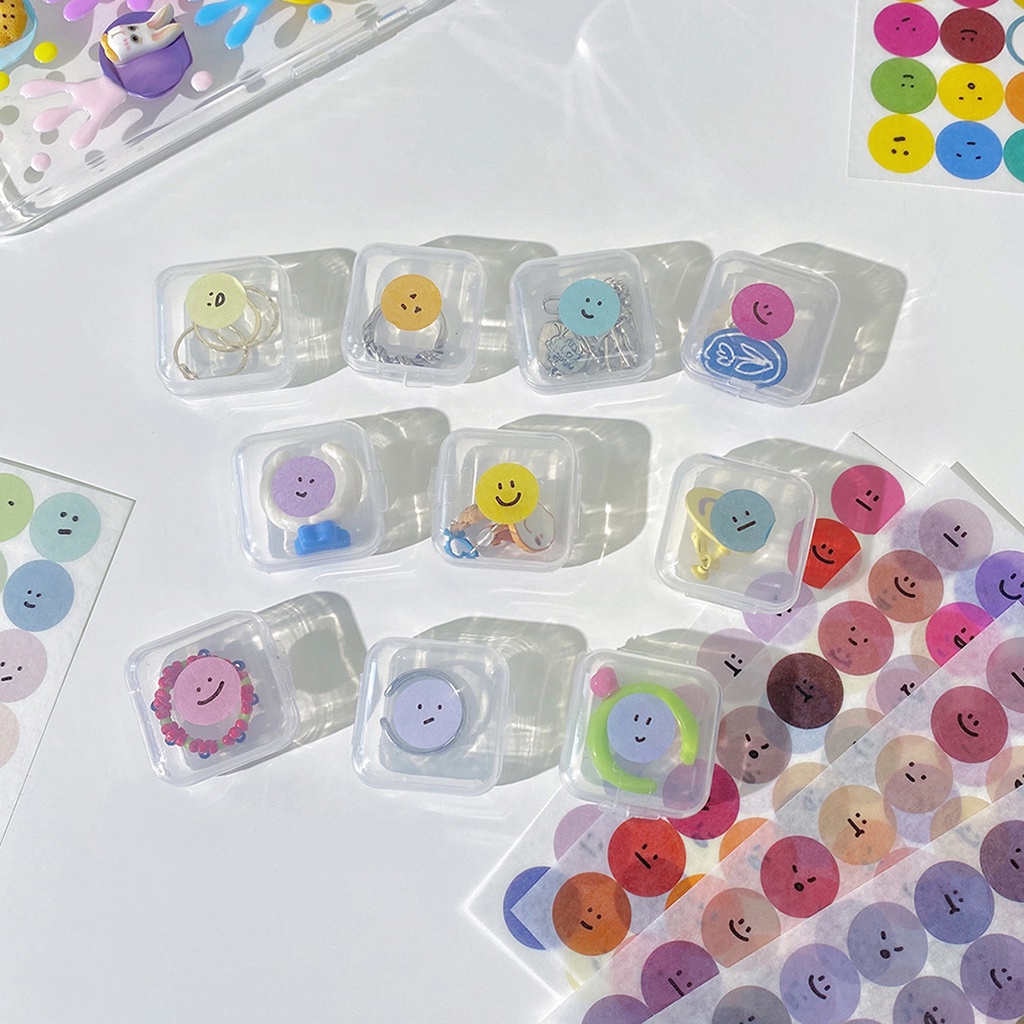 Mini Portable Plastic Storage Boxes Seal Transparent PP Square Pill Jewelry Earplug Earring Box
