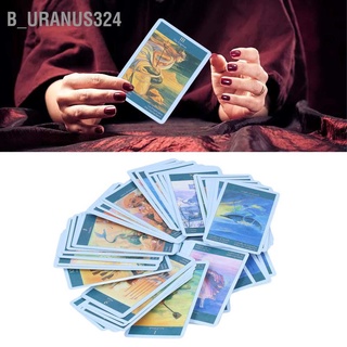 B_Uranus324 ไพ่ทาโรต์ กระดาษชุบทองแดง รูปนางเงือก 78 ชิ้น สําหรับบ้าน ปาร์ตี้ เกมกระดาน