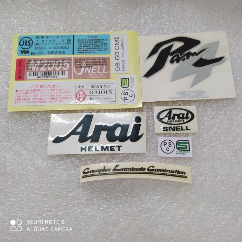 สติ๊กเกอร์หมวกกันน็อค ARAI RAM 3 RAM 4
