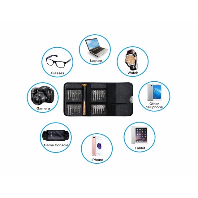 25 ใน 1 ไขควงชุด Freewise DIY มินิซ่อมชุดเครื่องมือสำหรับ PC, แว่นตา, โทรศัพท์มือถือ, แล็ปท็อป, นาฬิกา