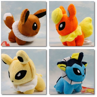 EEVEE EVOLUTION JOLTEON FLAEO VAPOREOON POKEMON GO PLUSH / ของเล่นนุ่ม