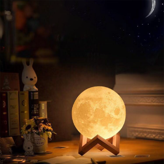 LED Table Lamps/ Night Light, Moon Lamp Color Dimming Touch Switch, 7 Color, 8CM/10CM/12CM/13CM/15CM/18CM/20CM/22CM,  For Living room Bedroom Bookcase Night Lighting Home Decor Creative Gift (lyfs)