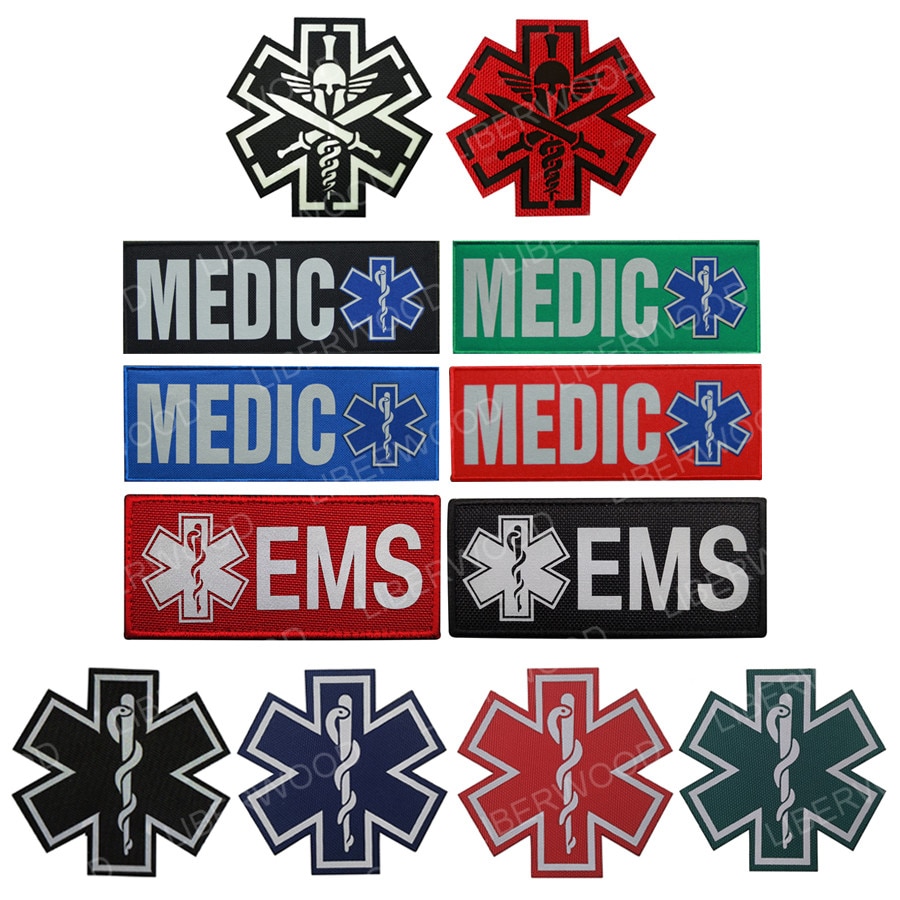 IR patch FIRST AID Reflective Medic EMT EMS Emergency Rescue patch badge Infrared IR armband Tactica