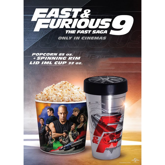 มีของพร้อมส่ง แก้ว Fast &amp; Furious 9 แก้วล้อหมุนได้ (ก่อนกดสั่งซื้อ กรุณาแชทสอบถามก่อนนะครับ) ของแท้  SF Cinema