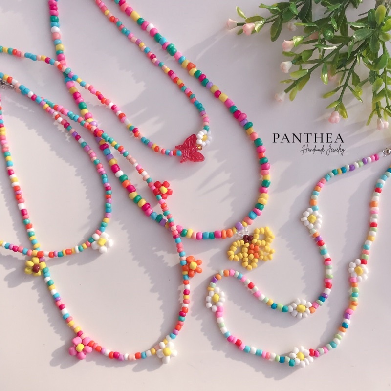 Pantheadesign (ถูกสุด+มีโค้ดลดหน้าร้าน) สร้อยลูกปัดลายน่ารักมาก อัพเดตลายใหม่ตลอด เลือกความยาวได้ งานดีไม่ก๊องแก๊ง