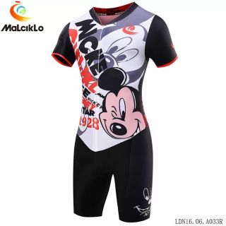 ชุดจักรยาน MICKEY MOUSE แขนสั้นสีแดง (Pre-Order)