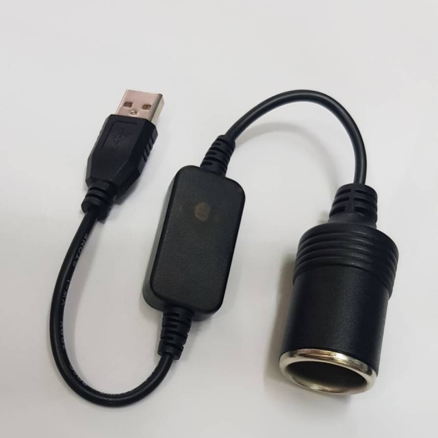 ตัวแปลง 5V USB เป็น 12V เบ้าจุดบุหรี่