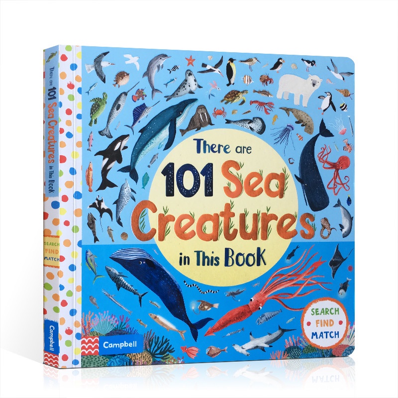 There 101 Sea Creatures in This Book Board book โดย Campbell Books หนังสือภาษาอังกฤษต้นฉบับ