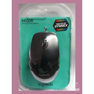 เม้าส์ออฟติคัล​ สีดำ​  Logitech-M-100R