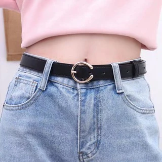 พร้อมส่ง!! เข็มขัดสไตล์เรียบง่าย สไตล์เกาหลี แฟชั่นสำหรับผู้หญิงและผู้ชาย เข็มขัดหนังPU（ P10 ）