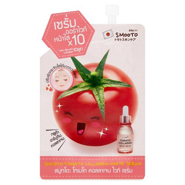 (1ซอง)เซรั่มซองสมูทโตะโทเมโท คอลลาเจนไวท์เซรั่ม Smooto Tomato Collagen White SerumSMT13-06/SMT118-06