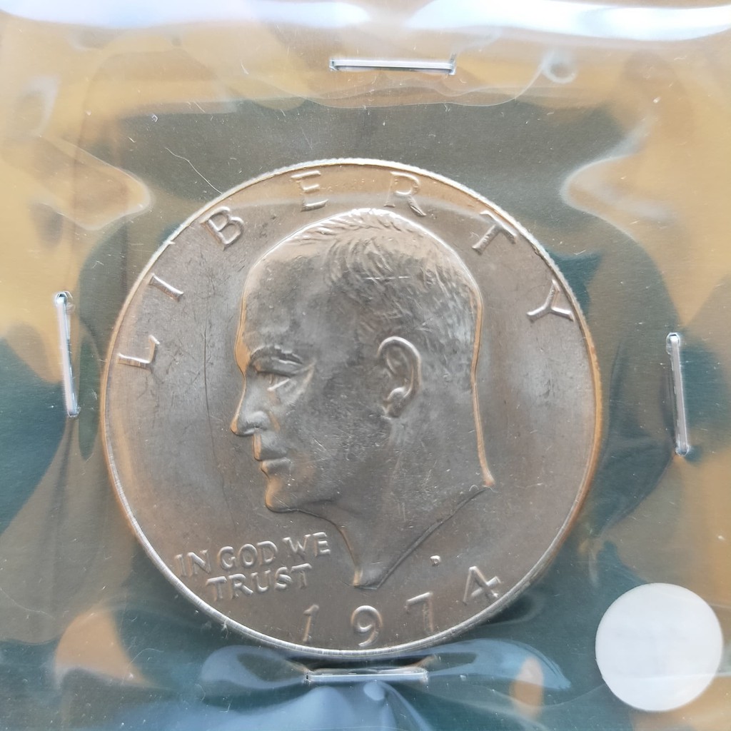 เหรียญหนึ่งดอลล่า อเมริกา ปี 1974 ของแท้ 100 เหรียญต่างประเทศ -  Iamandareyou - Thaipick