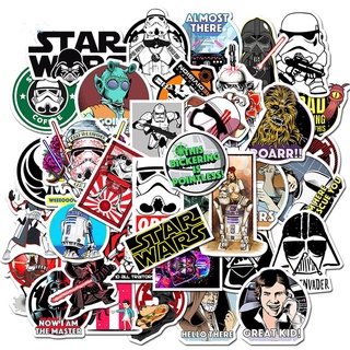 50PCS Cool Funny Waterproof Star Wars Stickers For Skateboard Luggage Laptop Guitar Decal Kids Toys Gift