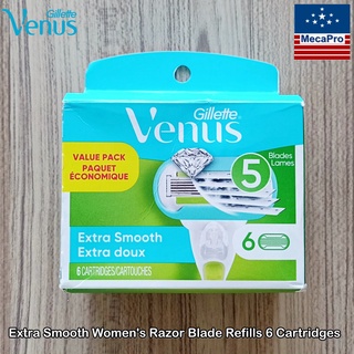 Gillette® Venus Extra Smooth Womens Razor Blade Refills 6 Cartridges ยิลเลตต์วีนัส ใบมีดโกน